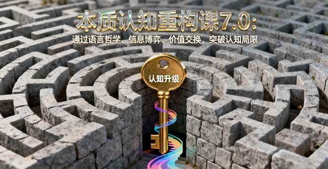 (10.10)本质认知重构课7.0：通过语言哲学、信息博弈、价值交换，突破认知局限
