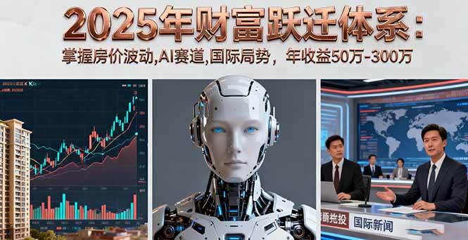(10.10)2025年财富跃迁体系：掌握房价波动,AI赛道,国际局势，年收益50万-300万