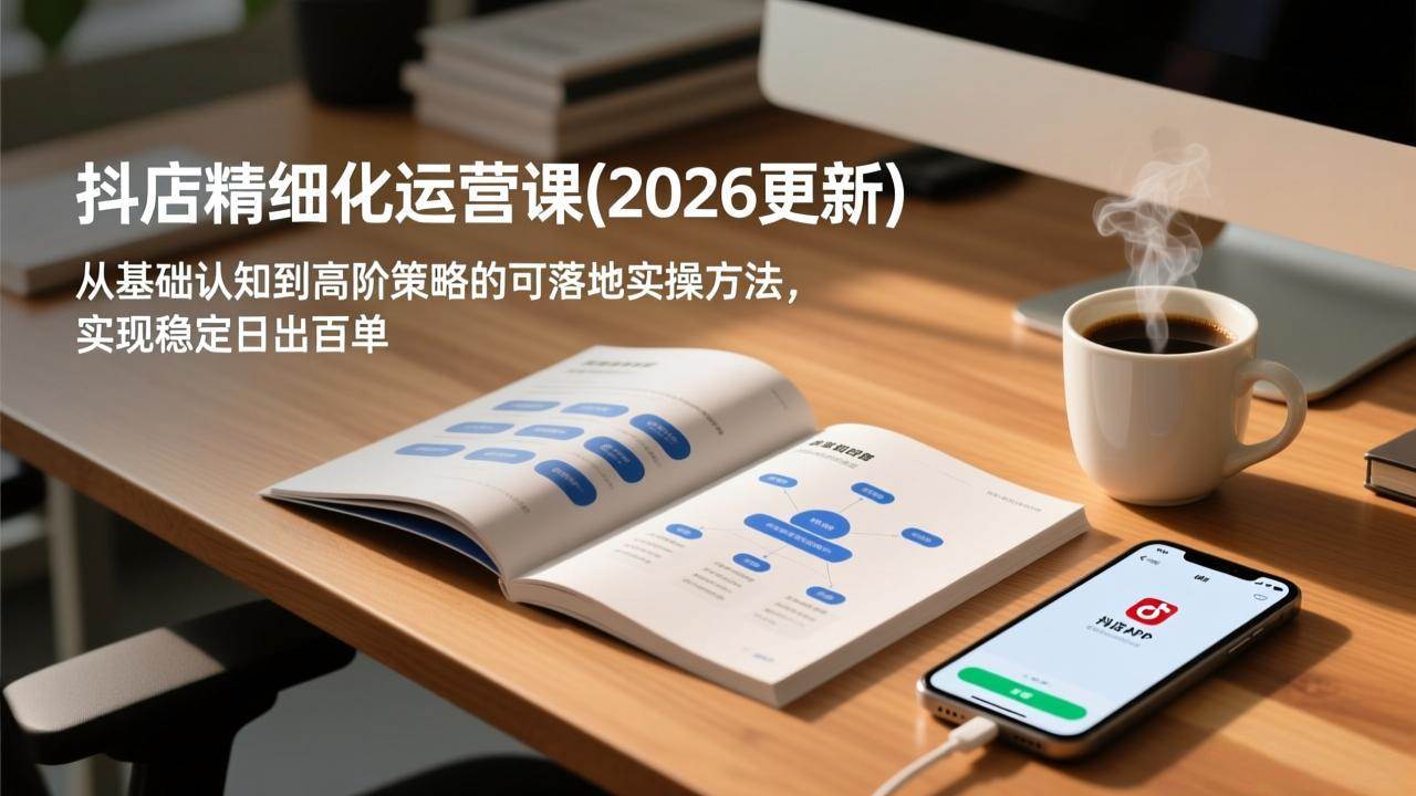 (1.11)抖店精细化运营课(2026更新)，从基础认知到高阶策略的可落地实操方法，实现稳定日出百单