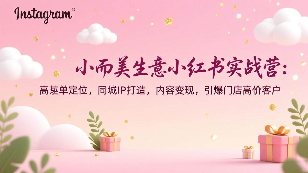 (1.15)小而美生意小红书实战营：高客单定位，同城IP打造，内容变现，引爆门店高价客户