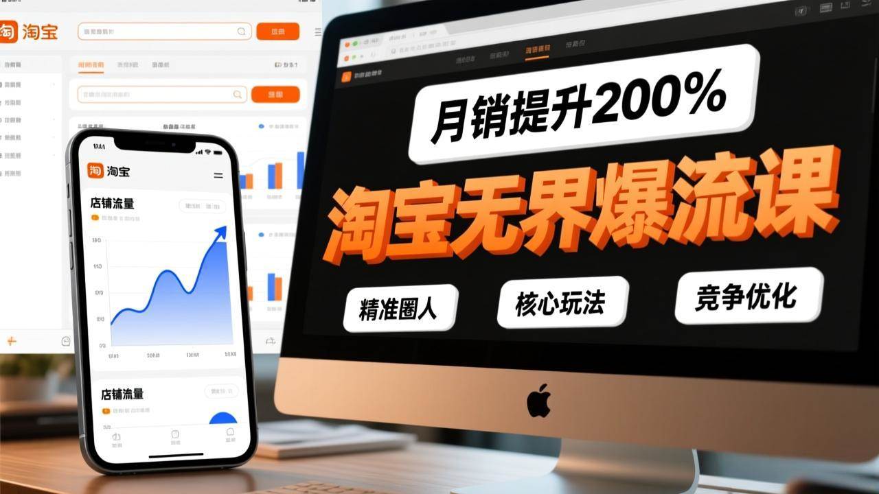 (1.17)淘宝无界爆流课，精准圈人、核心玩法、竞争优化，快速引爆店铺流量，月销提升200%
