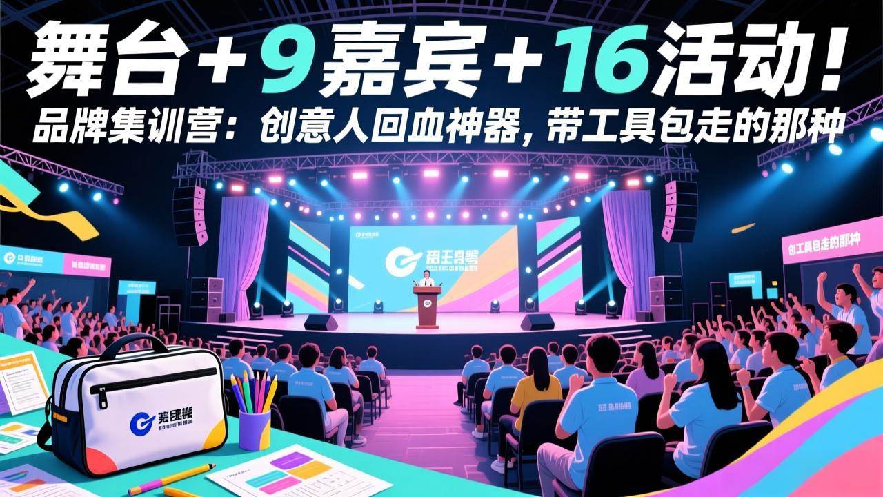 (2.19)舞台 + 9 嘉宾 + 16 活动！品牌集训营：创意人回血神器，带工具包走的那种