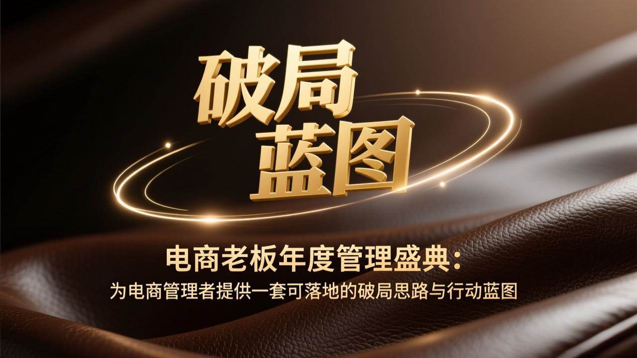 (2.12)电商老板年度管理盛典：为电商管理者提供一套可落地的破局思路与行动蓝图